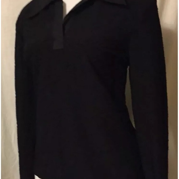 Apostrophe Stretch Large black long sleeve blouse - Picture 4 of 8